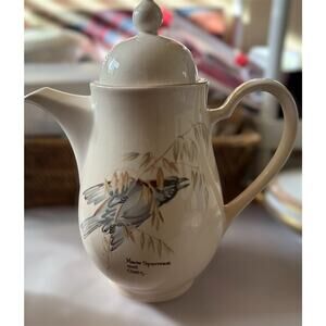 VTG Noritake Country Diary of an Edwardian Lady Coffee Pot Ireland 1977 Sparrows